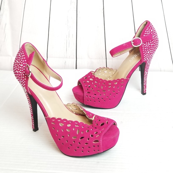 Bling platform heels - Picture 2 of 8